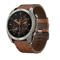Garmin fēnix 8 – 51 mm, AMOLED, Sapphire, Titanium with Chestnut Leather Band