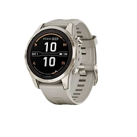 Garmin Fenix 7S Pro Sapphire Solar, Soft Gold with Light Sand Band 42mm