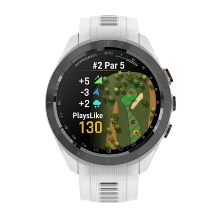 Garmin Approach S70 Black Ceramic Bezel with White Silicone Band 42mm