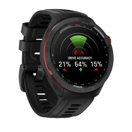 Garmin Approach S70 Black Ceramic Bezel with Black Silicone Band 47mm