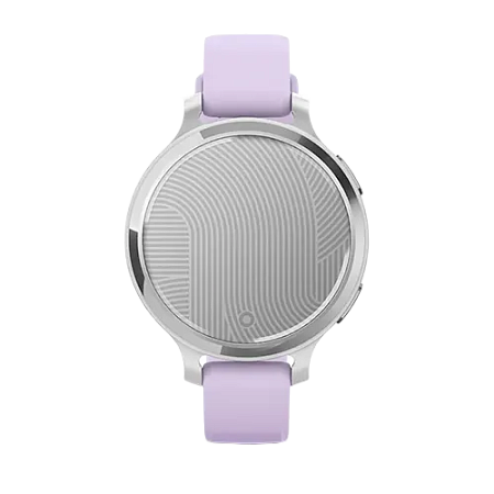 Garmin Lily 2 Active, Silver with Purple Jasmine Silicone Band