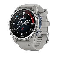 Garmin Descent Mk3 - 43 mm, Stainless steel with fog grey silicone band