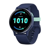 Garmin Vívoactive 5, Metallic navy Aluminium bezel with navy case and silicone band