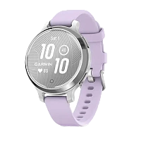 Garmin Lily 2 Active, Silver with Purple Jasmine Silicone Band