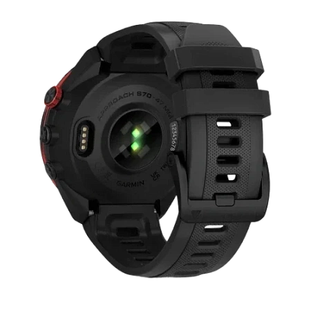 Garmin Approach S70 Black Ceramic Bezel with Black Silicone Band 47mm