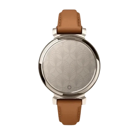 Garmin Lily 2, Cream Gold Case with Tan Leather Band